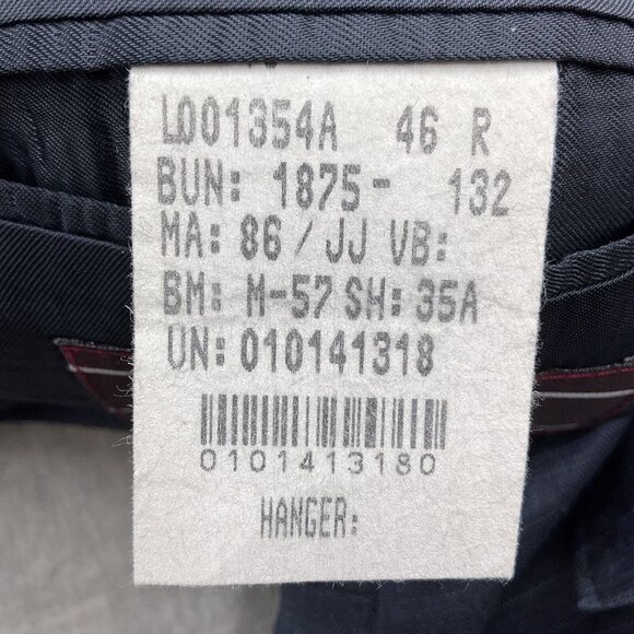 Ralph Lauren Chaps Suit Men 46R Blue Plaid Wool Classic Jacket Union Canada VTG - Picture 12 of 14